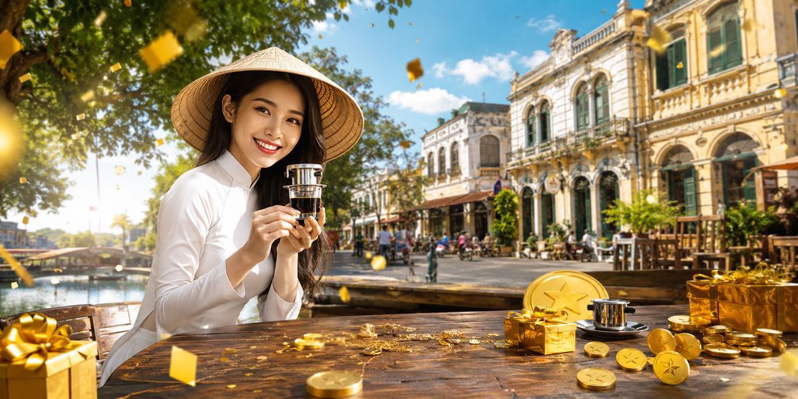 Phụ nữ Hà Nội đội nón lá xem tỷ lệ cược và khuyến mãi casino