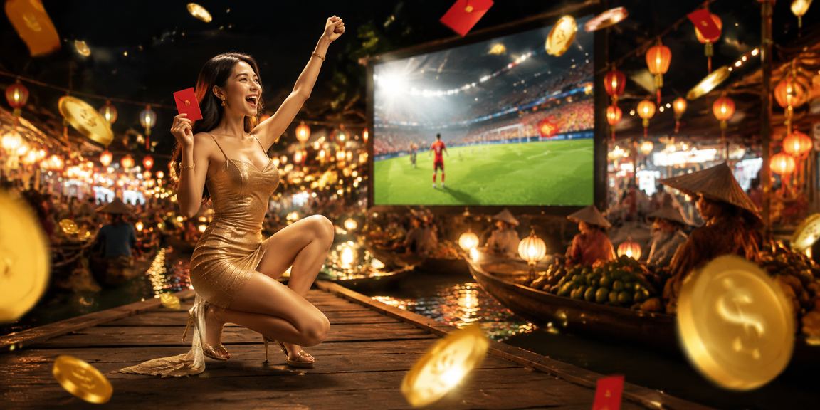 Không khí cổ vũ thể thao về đêm tại chợ đêm Nha Trang cùng ưu đãi ely88